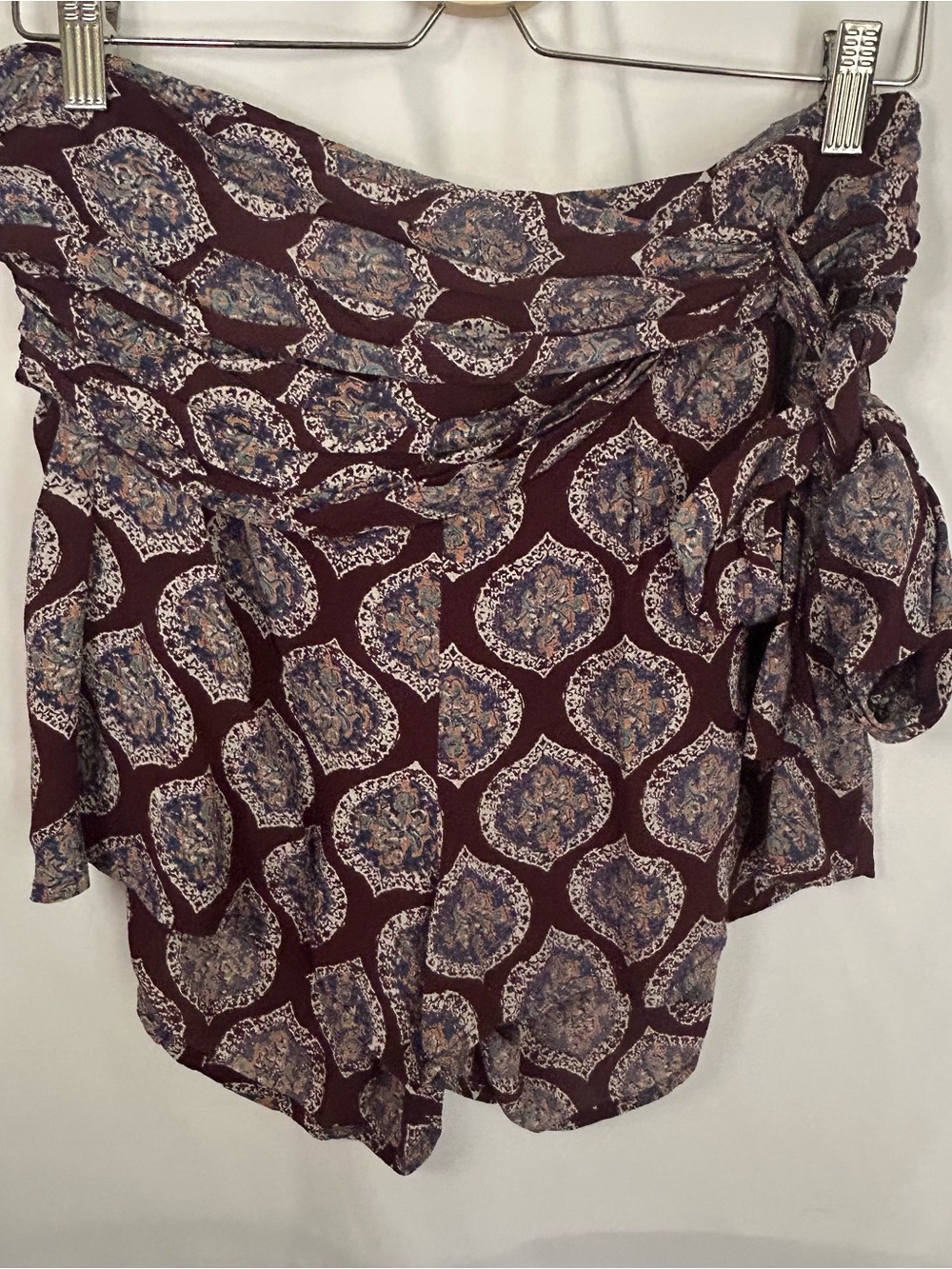 Free people paisley tie waist shorts size 12